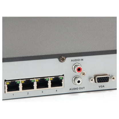 NVR-0504 4-Kanal Netzwerk Videorek. PoE H.265/264
