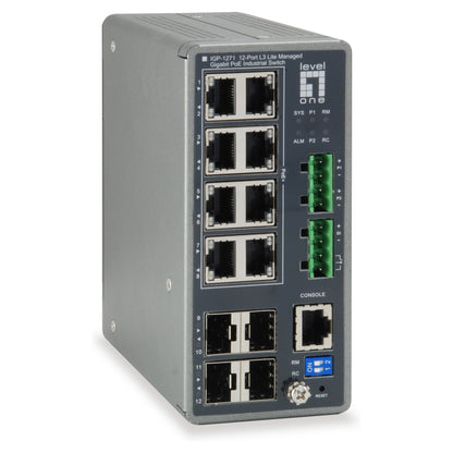 Switch 8x GE IGP-1271 4xGSFP 240W 8xPoE+