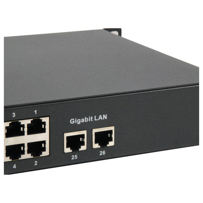 Switch 24x FE FGP-2601 2xGE 19" 150W 24xPoE