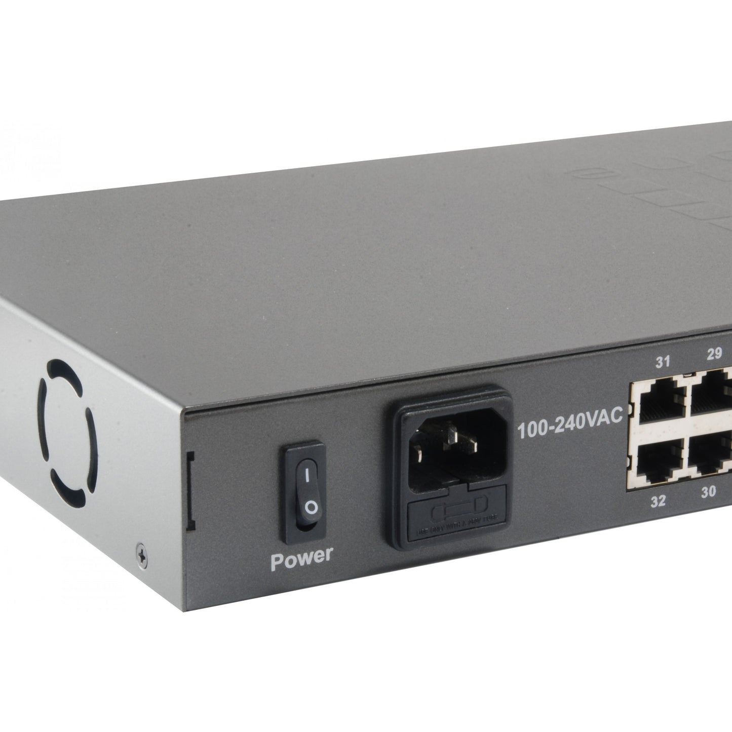 Switch 32x FE FGP-3400W380 2xGE 19" 380W 32xPoE