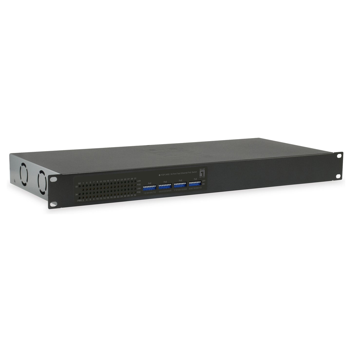 Switch 34x FE FGP-3400W630 2xGE 19" 630W 32xPoE