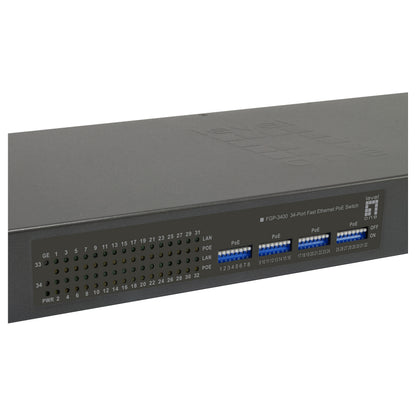 Switch 34x FE FGP-3400W630 2xGE 19" 630W 32xPoE