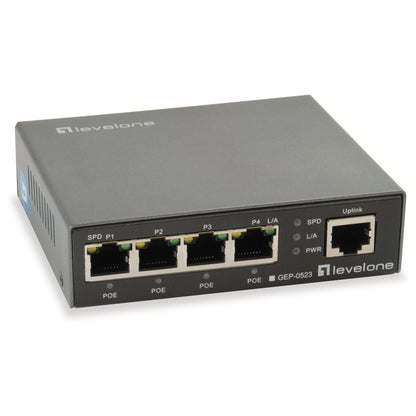Switch 5x GE GEP-0523 60W 4xPoE+