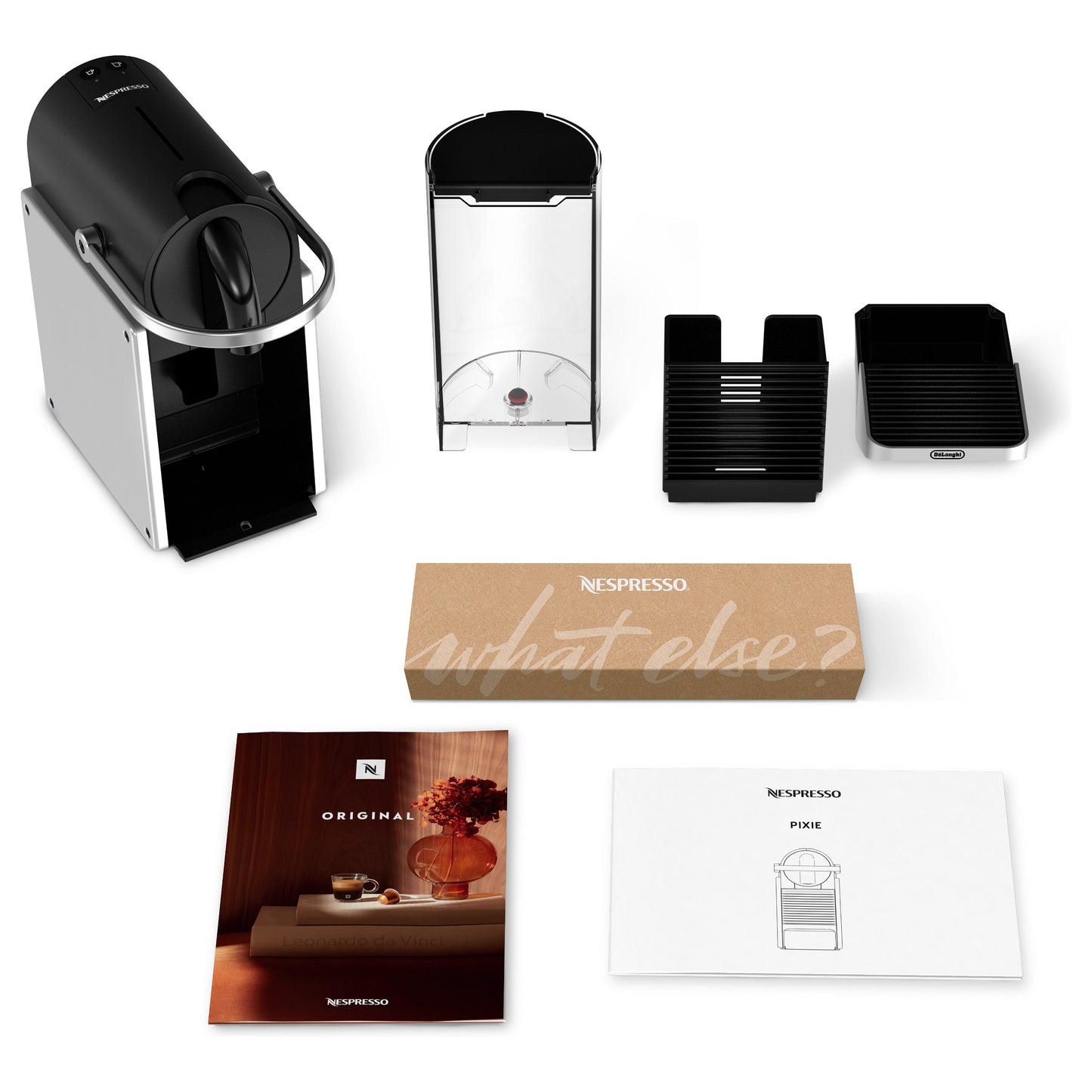 DeLonghi Kaffeemaschine Nespresso Pixie EN127.BL *silber/schwarz*