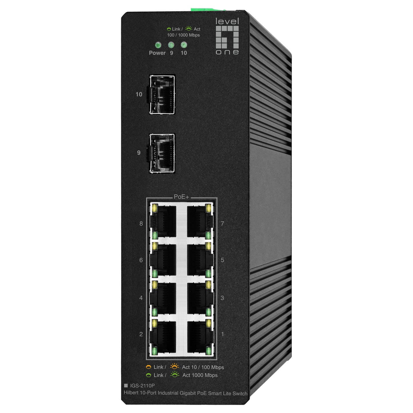 Switch 10x GE IGS-2110P 2xSFP. 8x PoE Outputs