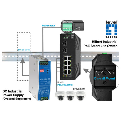 Switch 10x GE IGS-2110P 2xSFP. 8x PoE Outputs