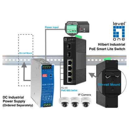 Switch 6x GE IGS-2106P 2xSFP. 4xPoE Outputs sw