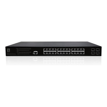 Switch 28xPort GEP-2861 4xGSFP 19" 390W 24xPoE+