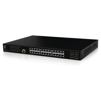 Switch 28xPort GEP-2861 4xGSFP 19" 390W 24xPoE+