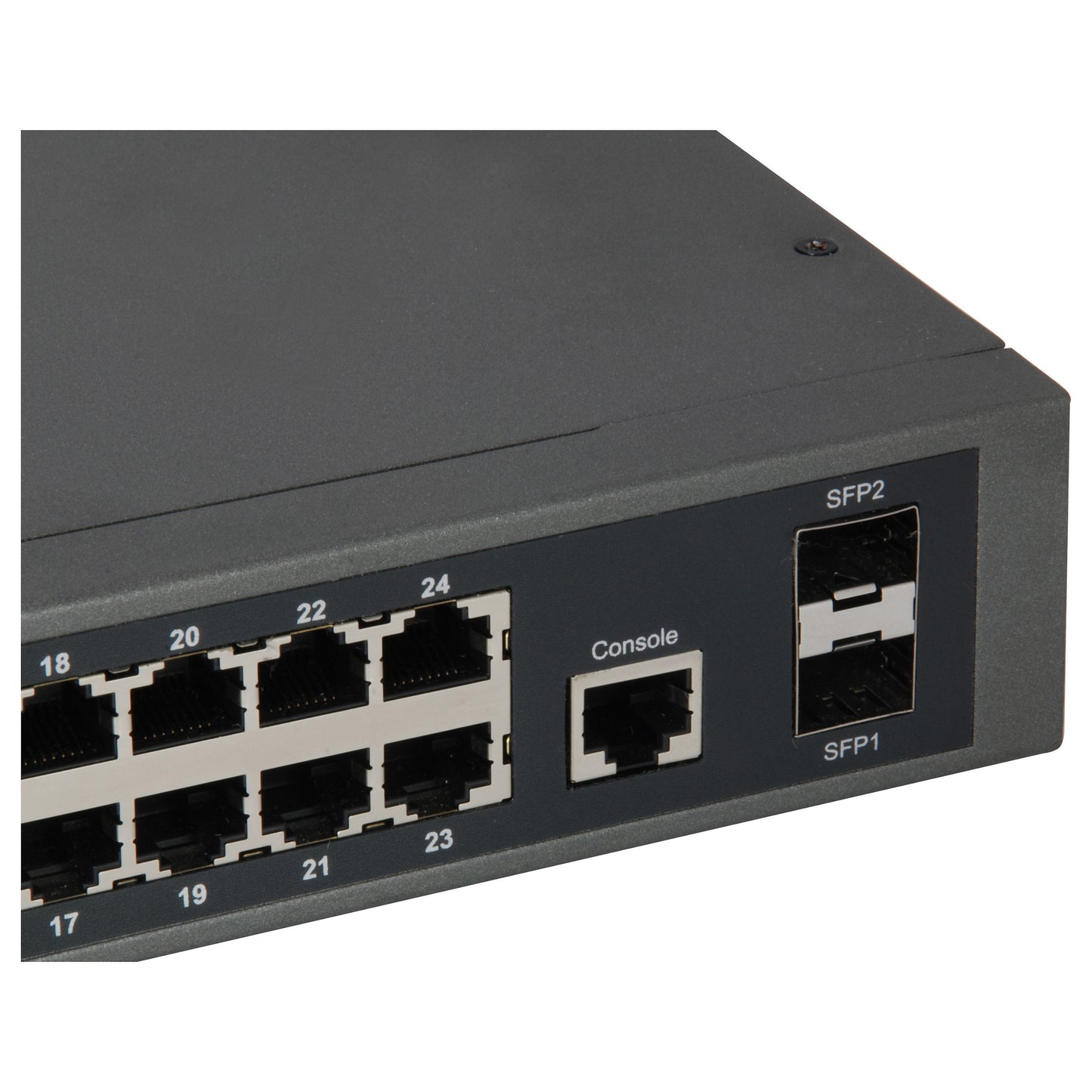 Switch 24x GE GEP-2652 2xGSFP 19" 370W 24xPoE+