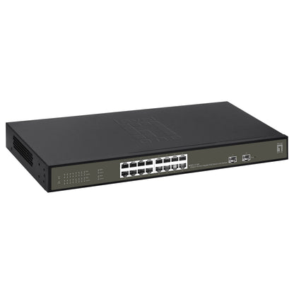 Switch 16x GE GES-2118P 2xGSFP 19" 230W 16xPoE+