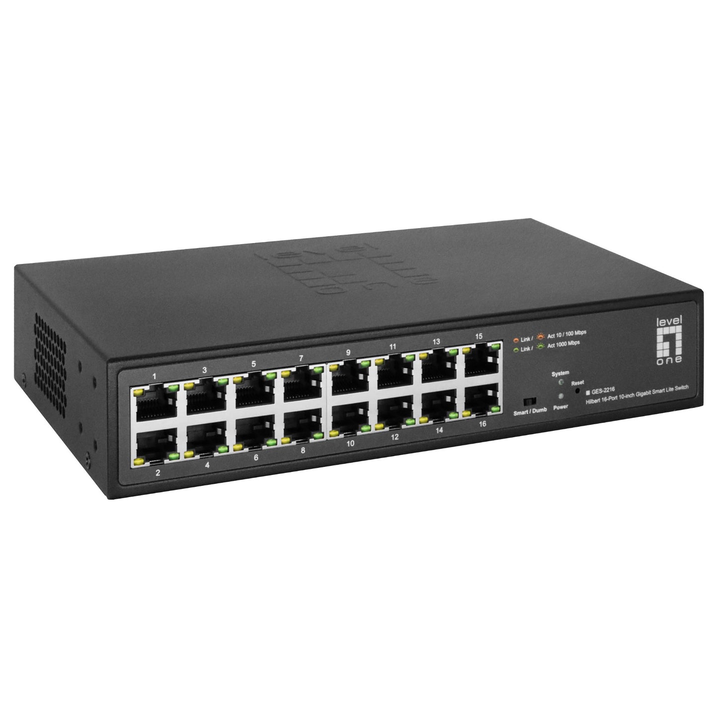 Switch 16x GE GES-2216 Hilbert 10"