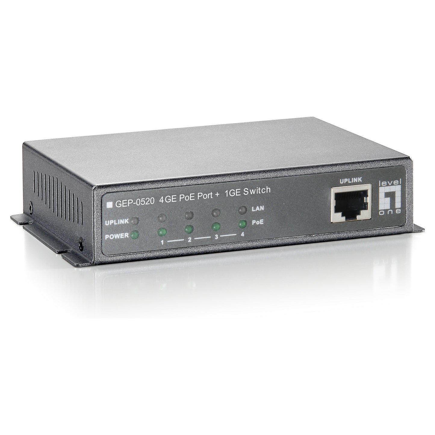 Switch 5x GE GEP-0520 61.6W 4xPoE+