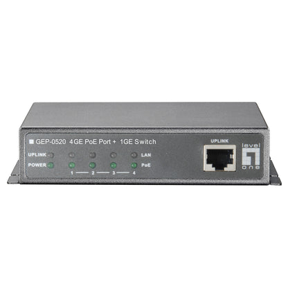 Switch 5x GE GEP-0520 61.6W 4xPoE+