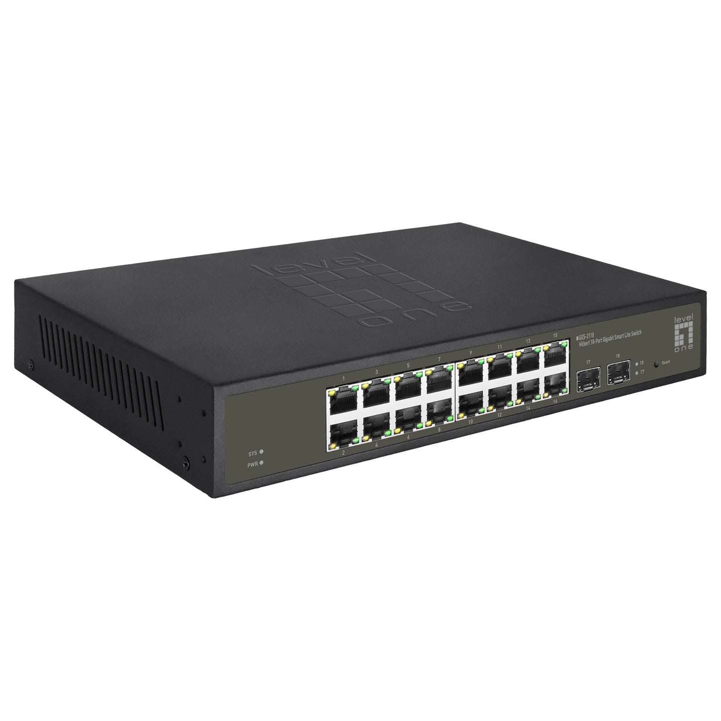 Switch 16x GE GES-2118 2xGSFP 19" Hilbert