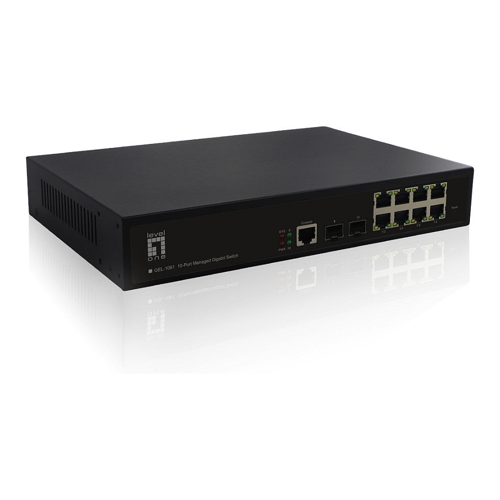 Switch 8x GE GEL-1061 2xGSFP 19"