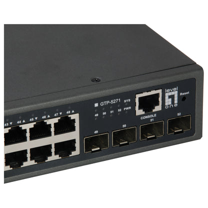 Switch 48x GE GTP-5271 4x10GSFP+19" 400W 48xPoE+