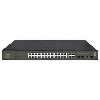 Switch 24x GE GES-2128P 4xGSFP 19" 380W 24xPoE+