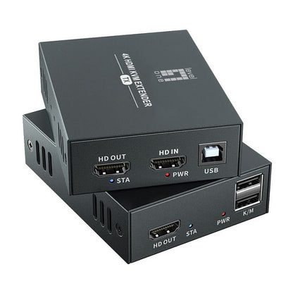 HDMI over Cat.5/6 Extender kit 4K. 100m schwarz