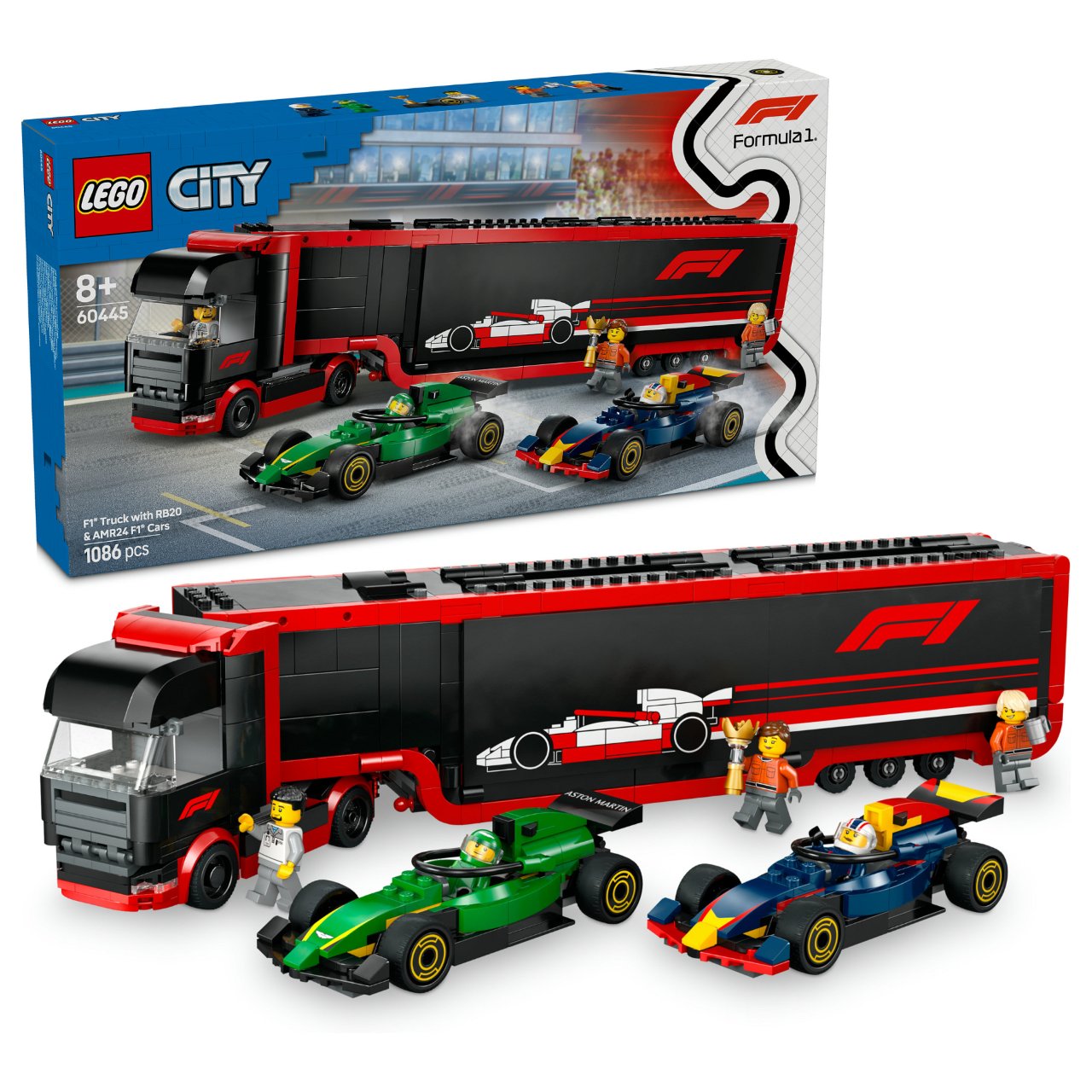 LEGO City - F1 Transporter mit RB20 & AMR24 Rennautos