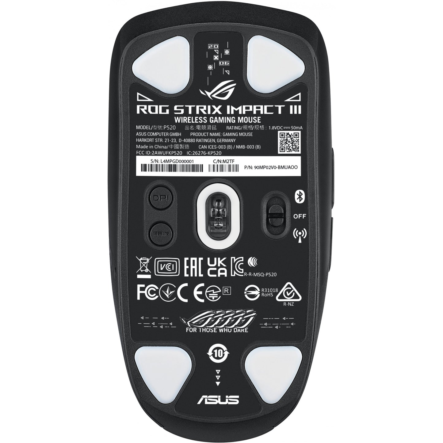 Asus Maus ROG STRIX IMPACT III Wireless Gaming Mouse