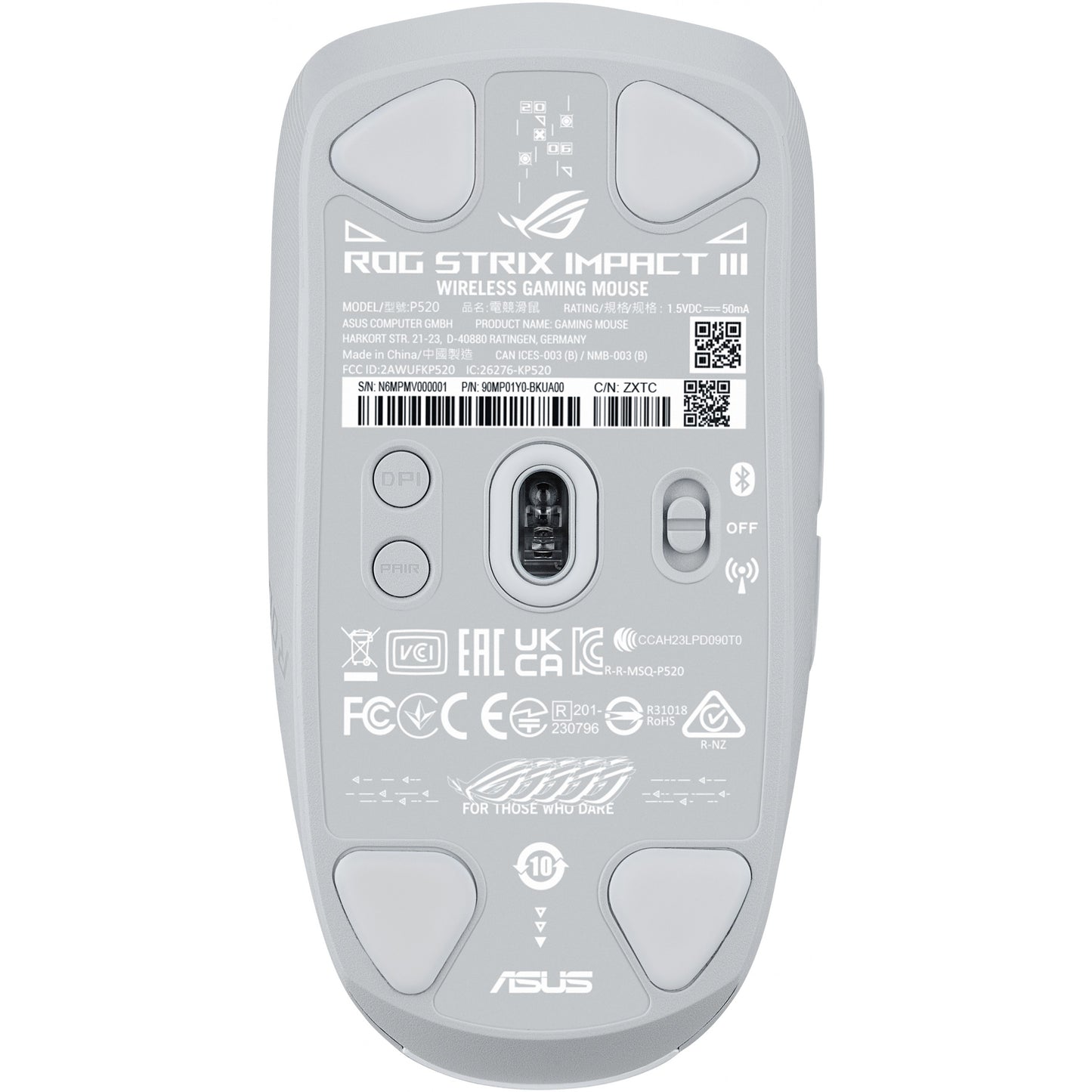 Asus Maus ROG Strix Impact III Wireless White