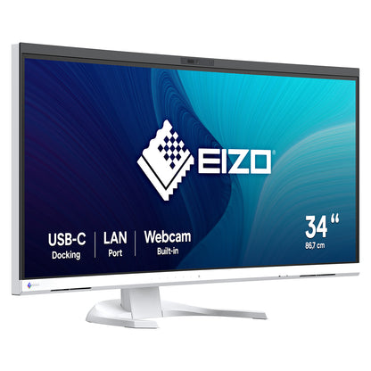 EIZO 86.7cm (34.1") EV3450XC-WT 21:9 4K 2xHDMI+DP+USB-C Curv