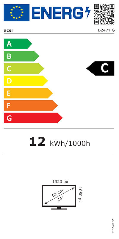 Acer B247YGb 23.8" 60cm 16:9 120Hz 1920x1080 black