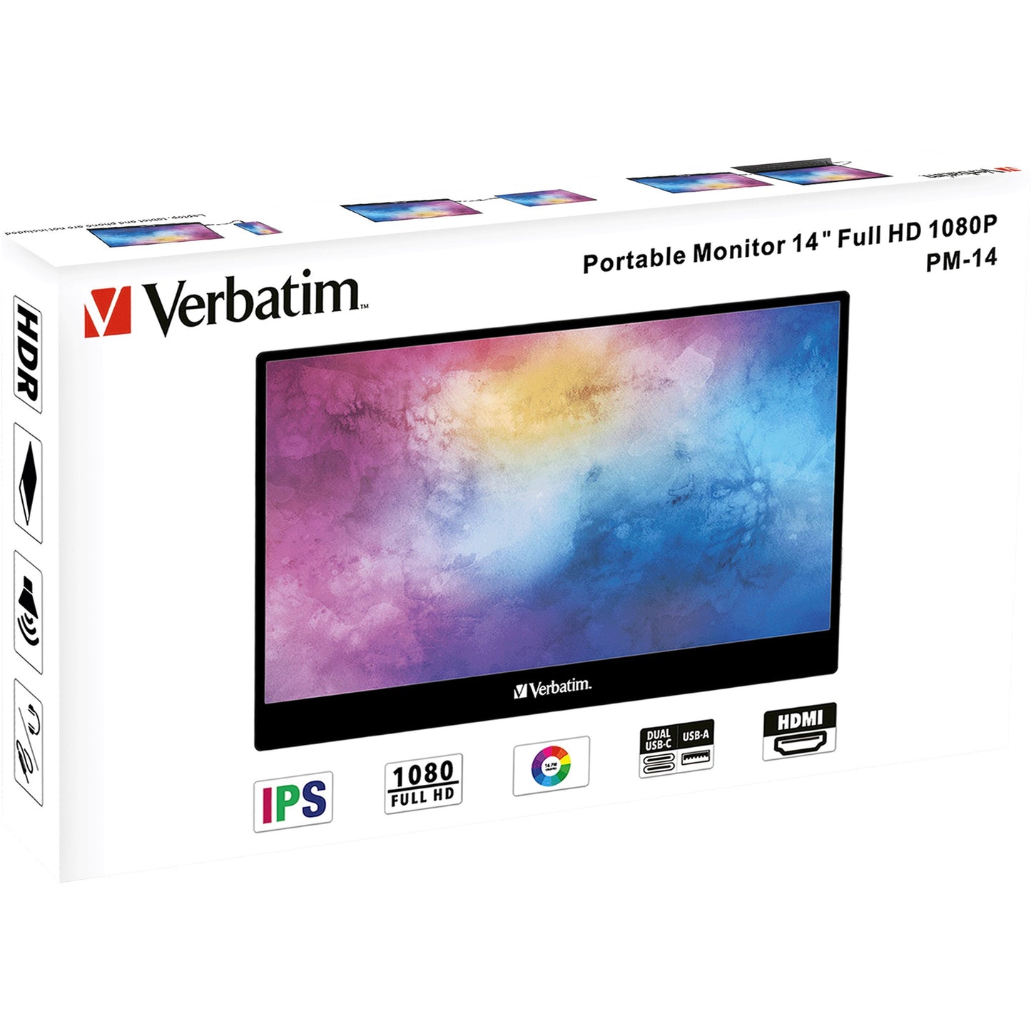 Tragbarer Monitor Verbatim PM-14, 14 Zoll, Full HD 1080p