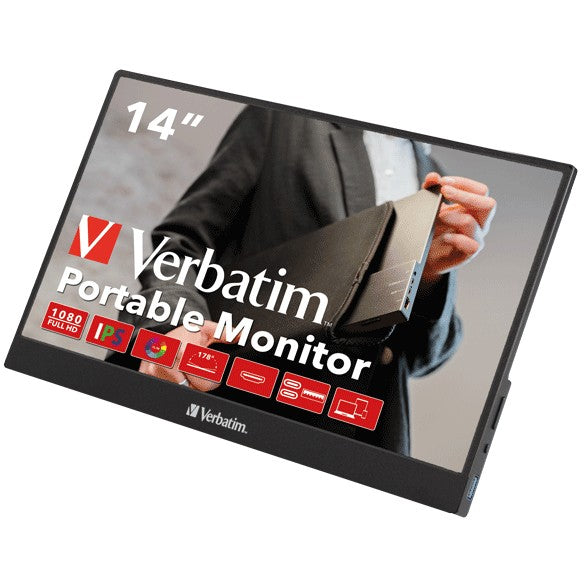 Tragbarer Monitor Verbatim PM-14, 14 Zoll, Full HD 1080p