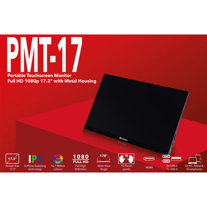 Verbatim PMT-17 Portable Touchscreen Monitor 17.3" FullHD