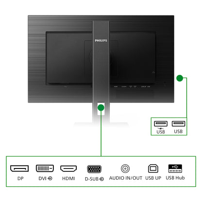 Philips 60.5cm (23.8") 242B1G 16:09 DVI+HDMI+DP+USB IPS