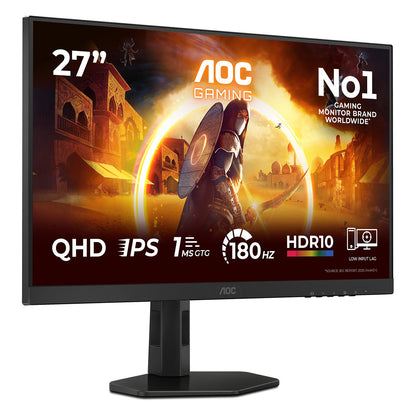 68,6cm/27" (2560x1440) AOC G4 Q27G4XF 16:9 QHD FastIPS 0,5ms 180Hz HDR10 HDMI DP Pivot Gaming Black