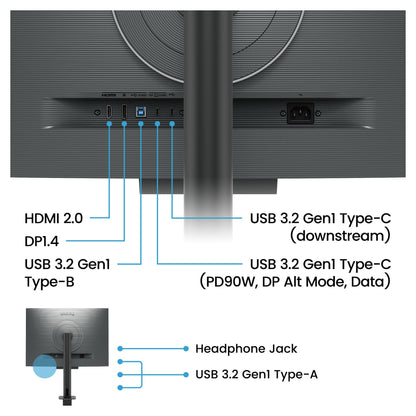 BenQ 71.6cm RD280UA 3:2 HDMI/USB-C/DP sil. ErgoArm UHD