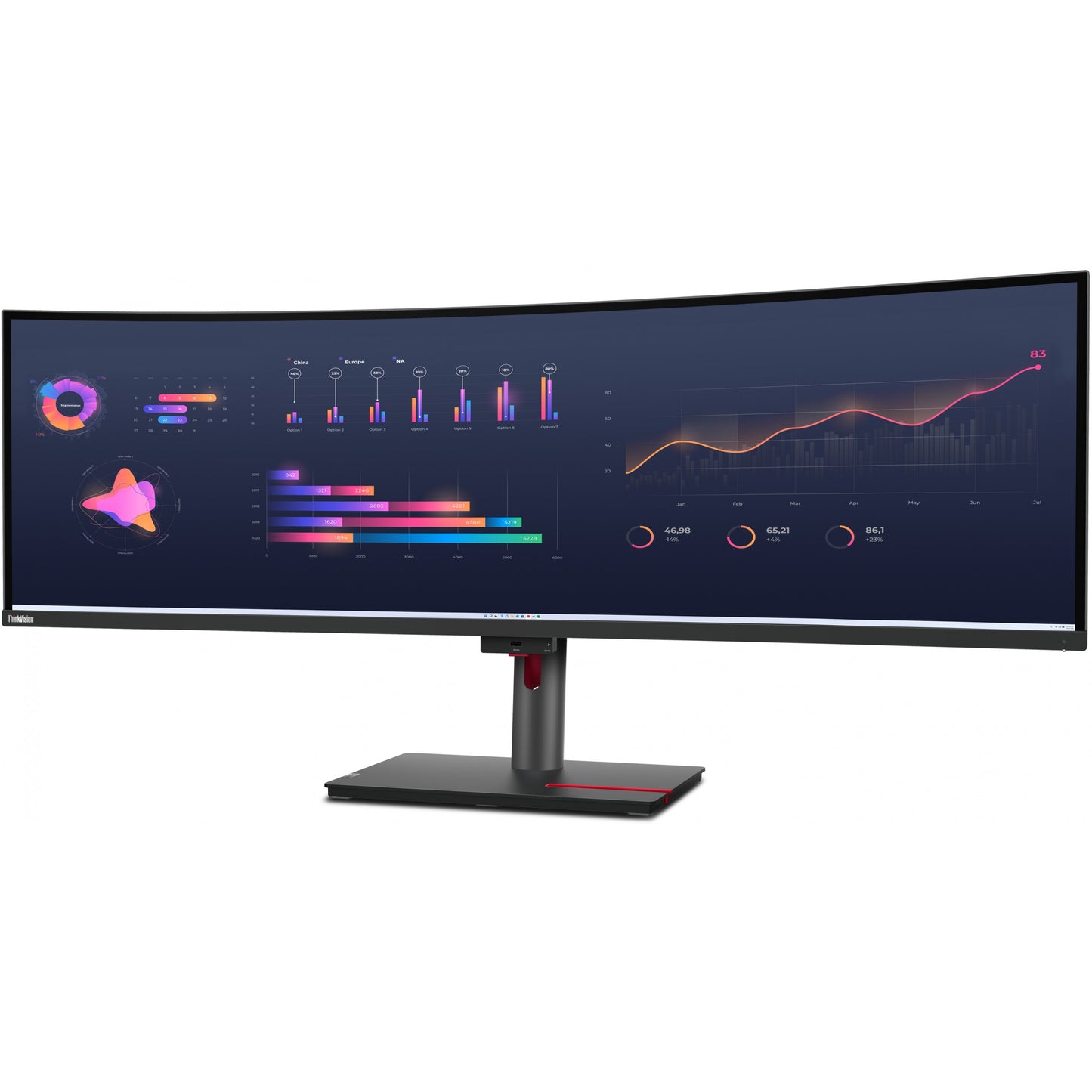 Lenovo ThinkVision P49w-30 (49") DQHD HDMI/DP/USB-C/DOC