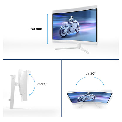 Philips 68.5cm (27.0") 27M2C5501 16:09 2xHDMI+DP Curved wh.