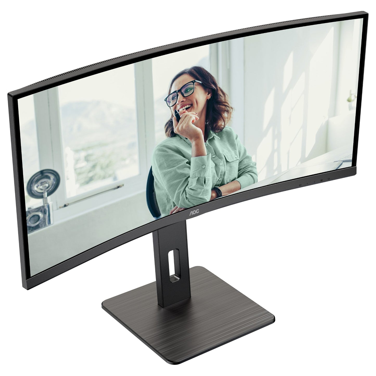86,4cm/34" (3440x1440) AOC CU34P3CV 21:9 VA 1ms 100Hz HDMI DisplayPort USB-C USB-Hub RJ45 KVM VESA Speaker Black