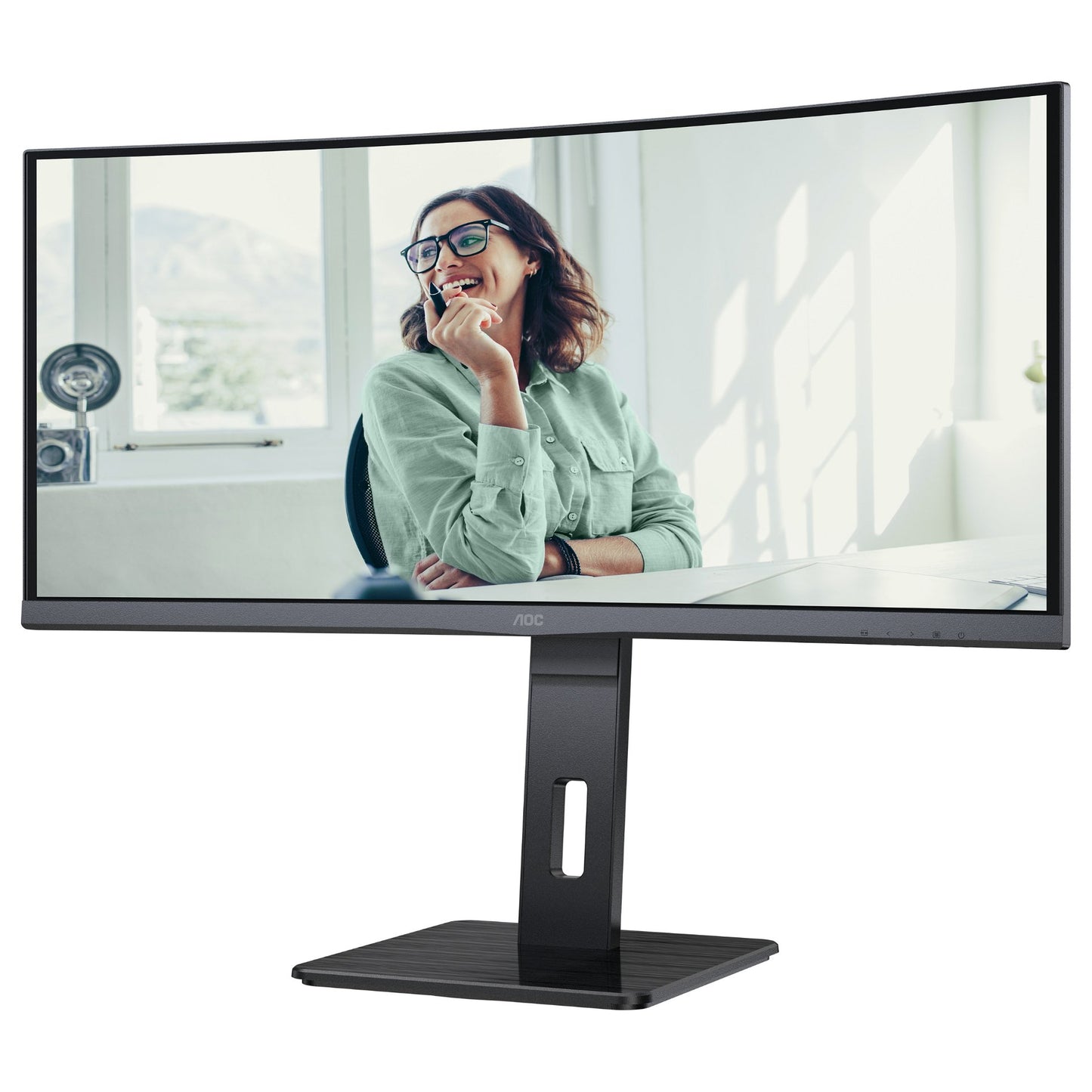 86,4cm/34" (3440x1440) AOC CU34P3CV 21:9 VA 1ms 100Hz HDMI DisplayPort USB-C USB-Hub RJ45 KVM VESA Speaker Black
