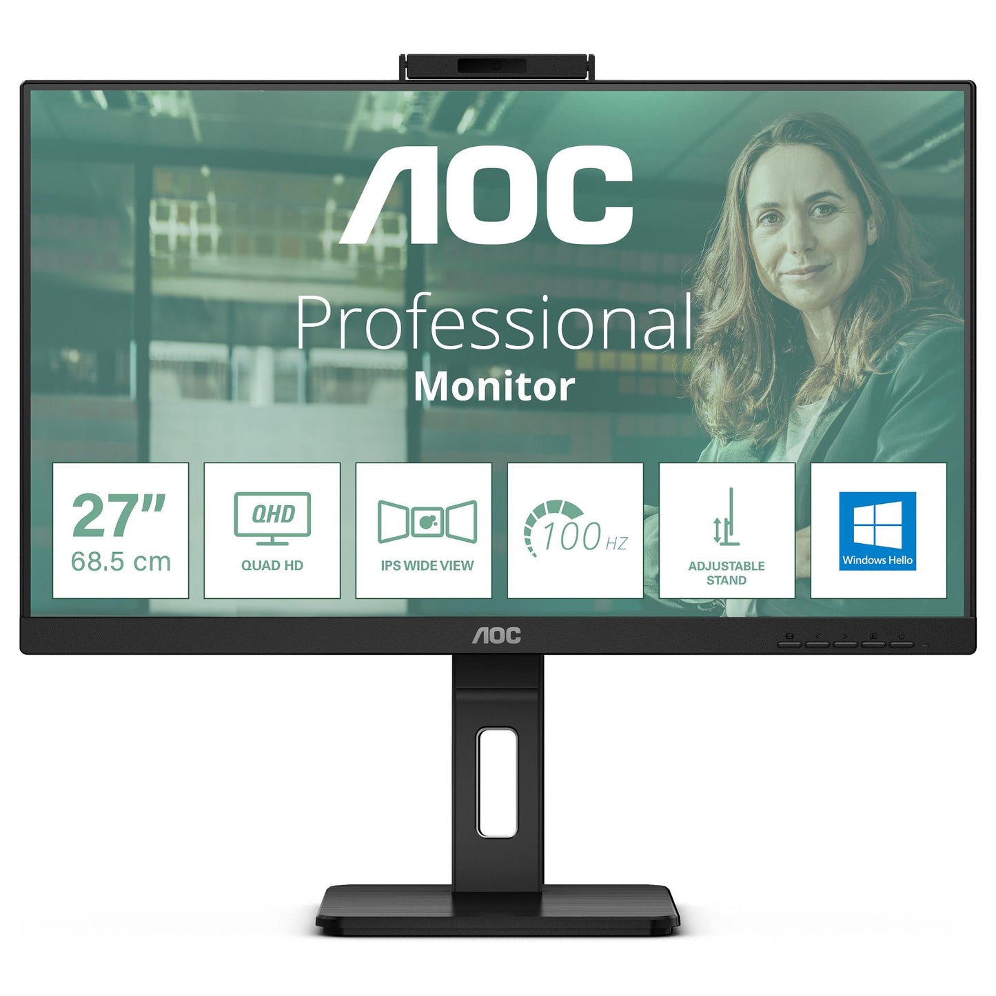 AOC 68.6cm (27") Q27P3CW 16:09 HDMI+DP+USB-C IPS WebCam retail
