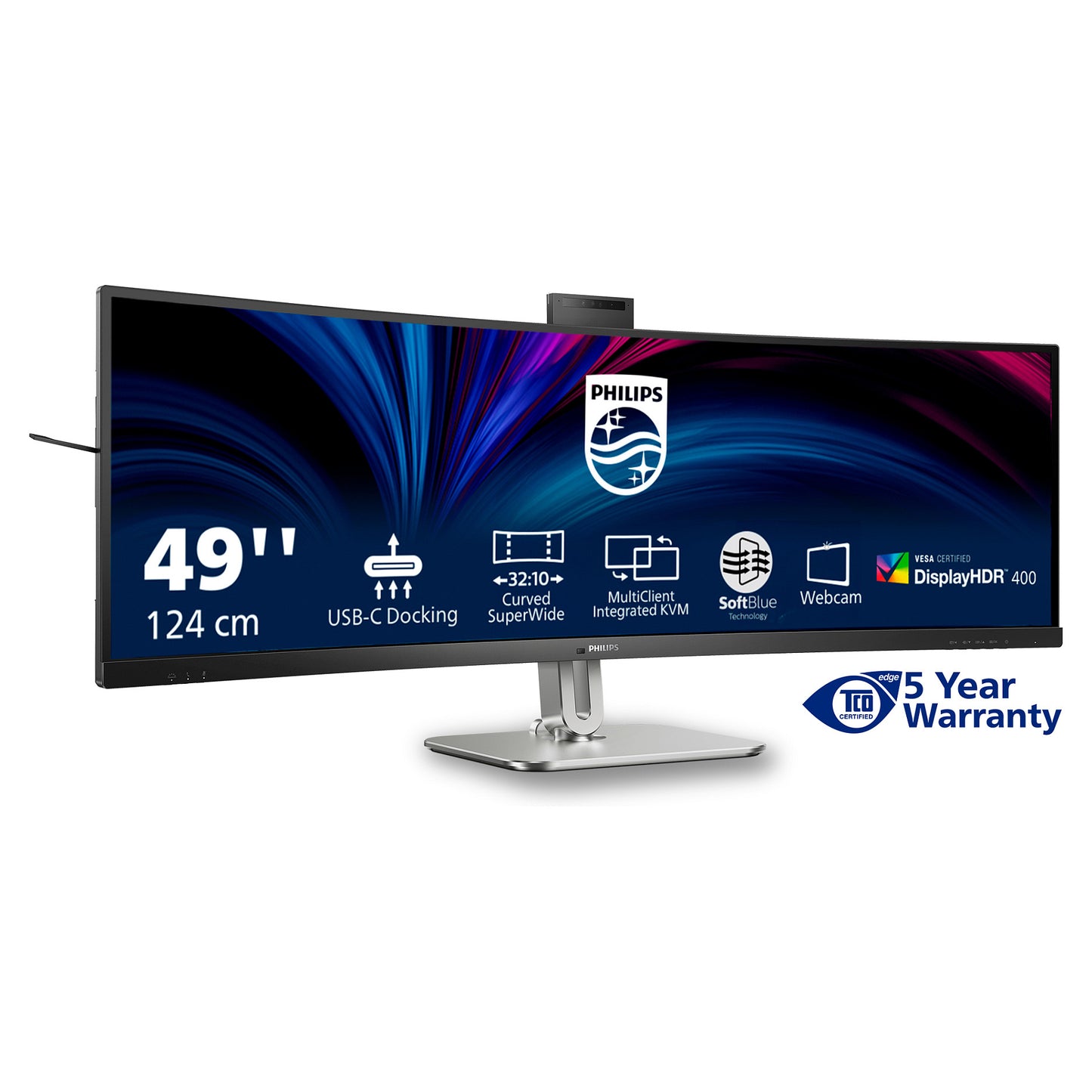 Philips 124.0cm(48.8") 49B2U6900CH 32:9 HDMI+DP+USB-C Curv. retail