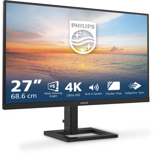68,6cm/27" (3840x2160) Philips 27E1N1800AE 16:9 IPS 4ms 60Hz HDMI DisplayPort VESA Speaker Black