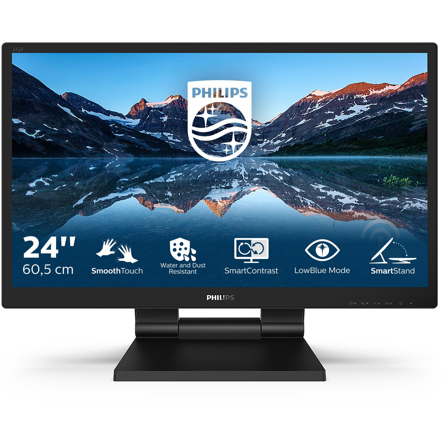 Philips 60.5cm (23.8") 242B9T 16:09 TOUCH DVI+HDMI+DP+USB