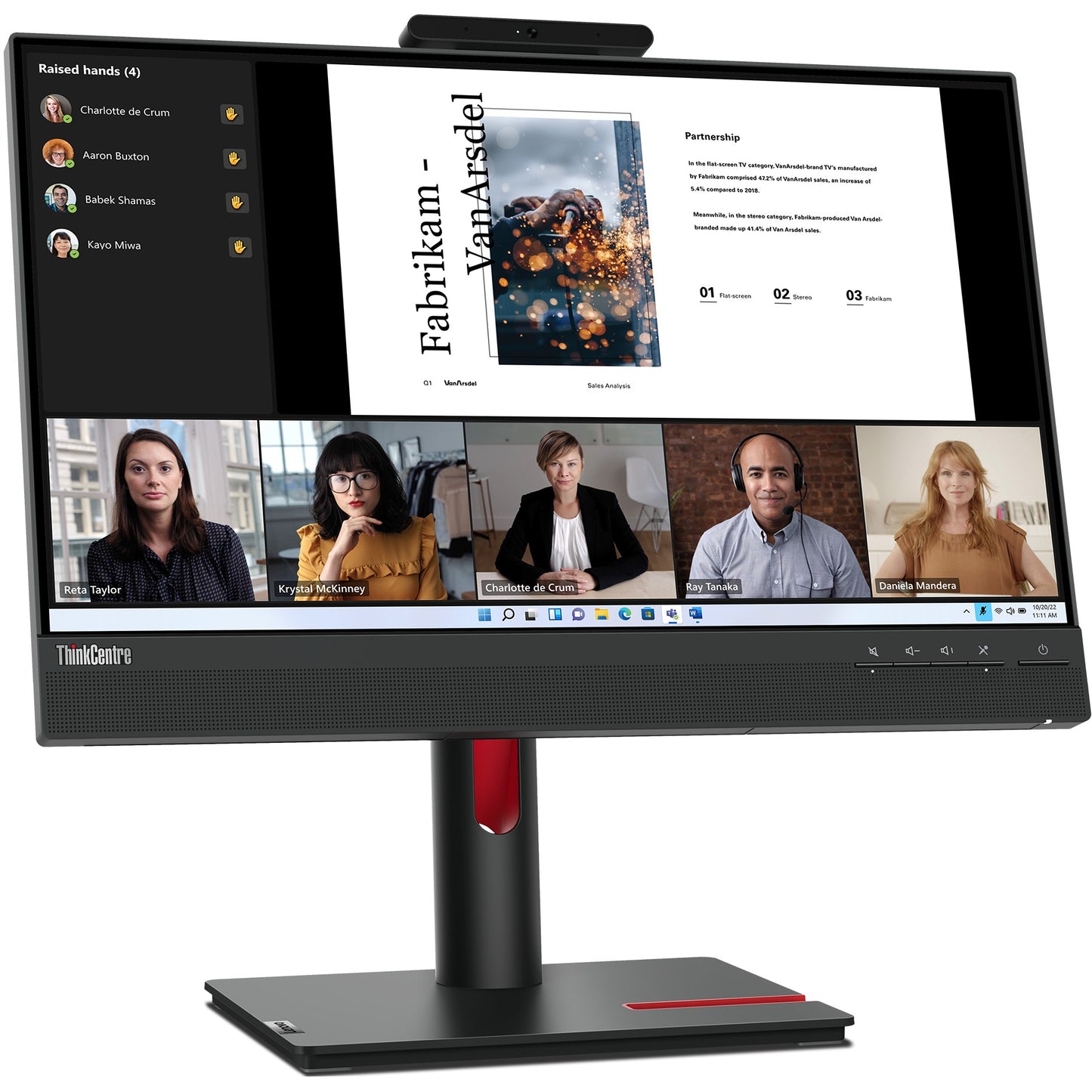 Lenovo ThinkCentre TiO 22 Gen5 FHD IPS DP/CAM/SPK/HUB/Touch