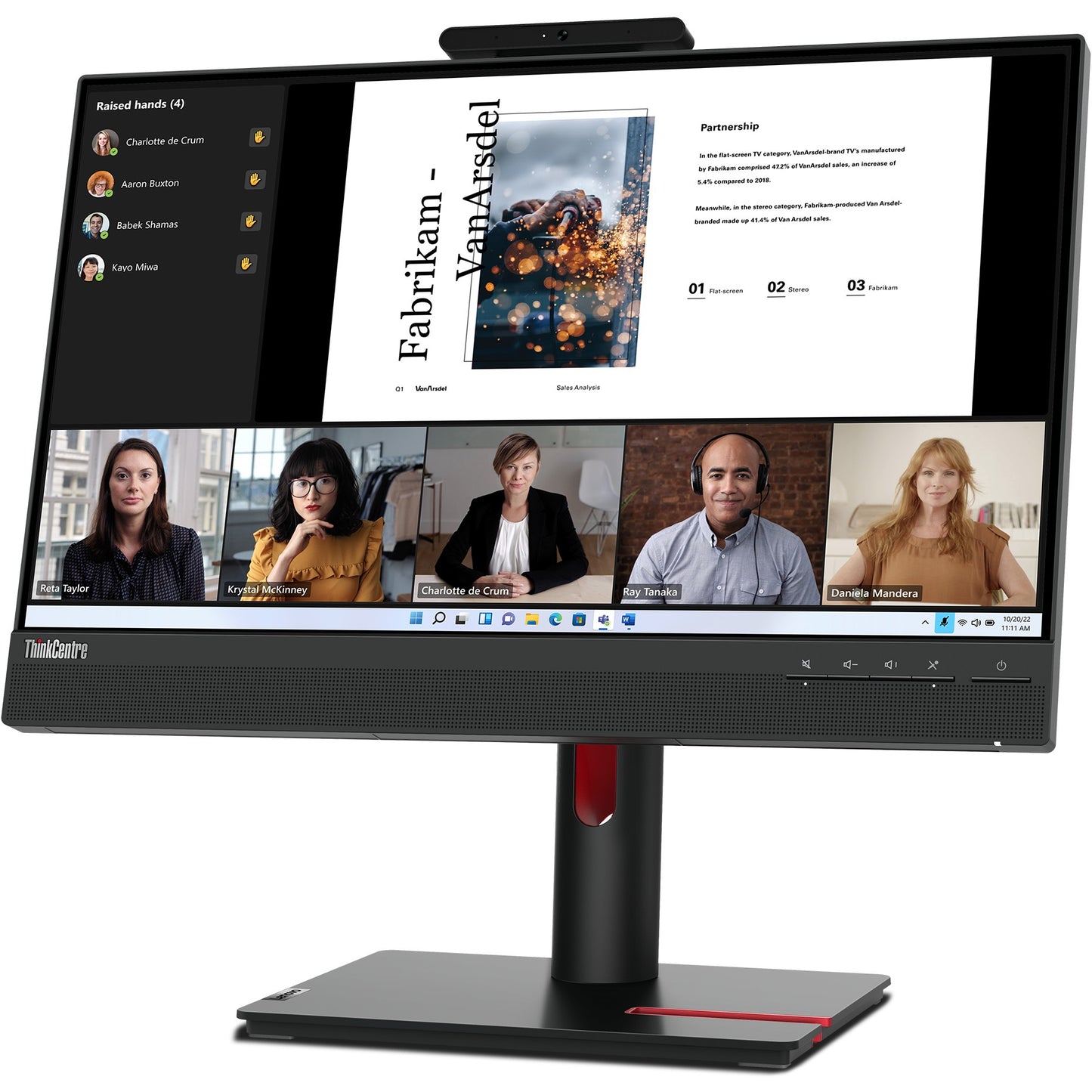 Lenovo ThinkCentre TiO 22 Gen5 FHD IPS DP/CAM/SPK/HUB/Touch