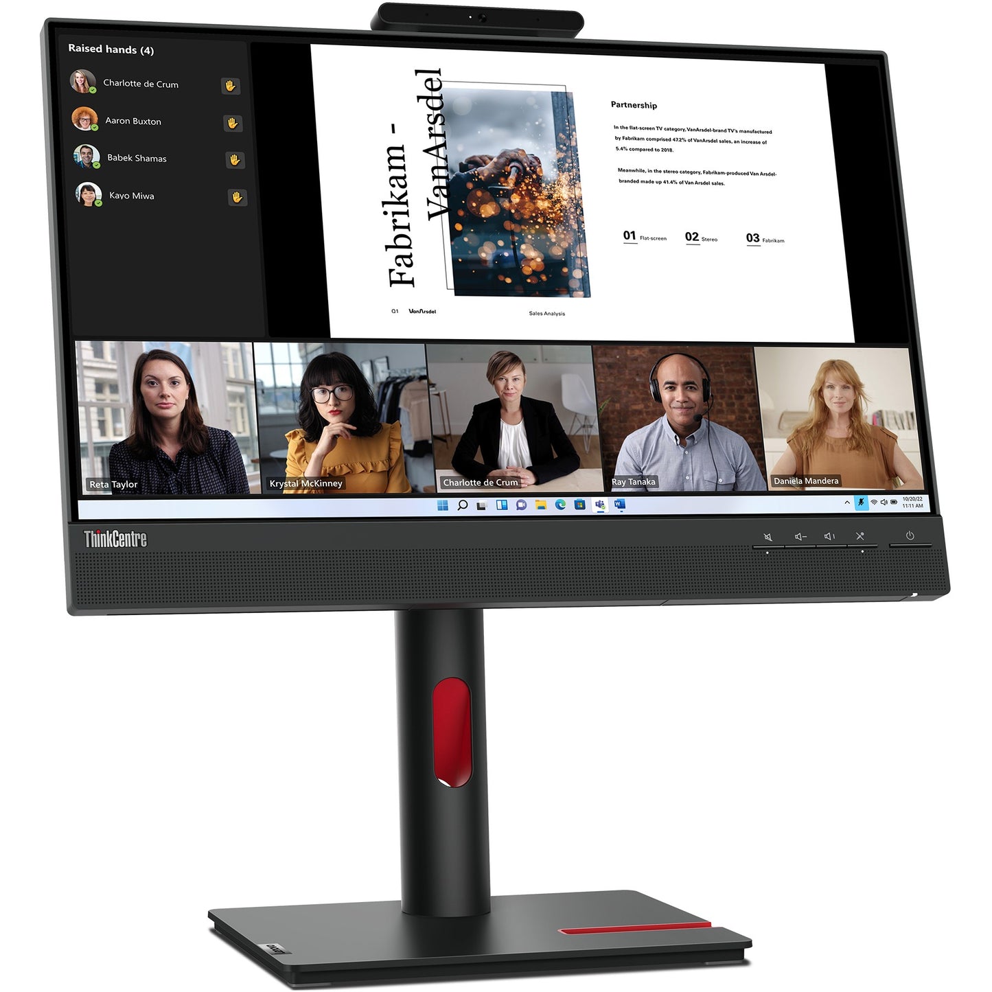 Lenovo ThinkCentre TiO 22 Gen5 FHD IPS DP/CAM/SPK/HUB/Touch