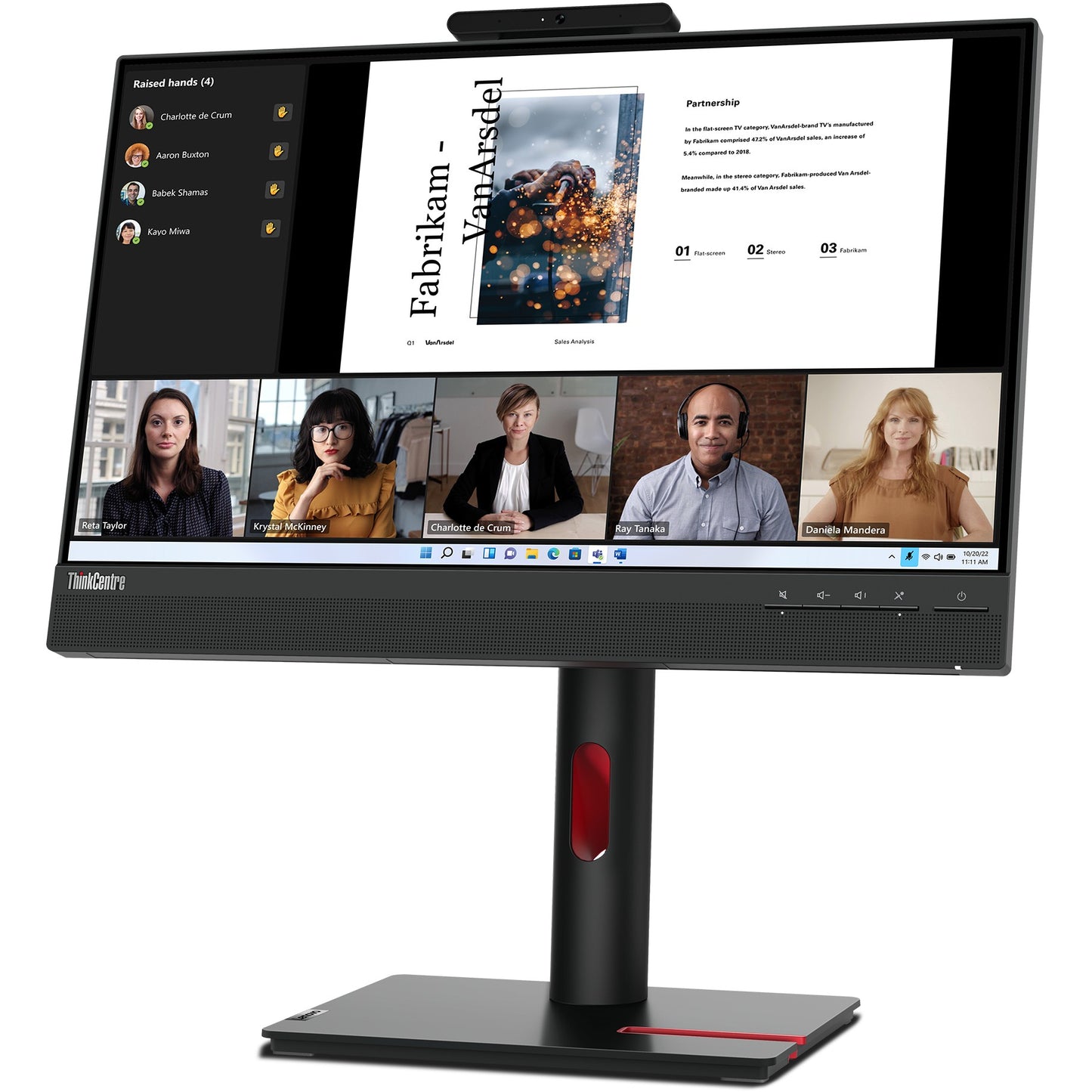 Lenovo ThinkCentre TiO 22 Gen5 FHD IPS DP/CAM/SPK/HUB/Touch
