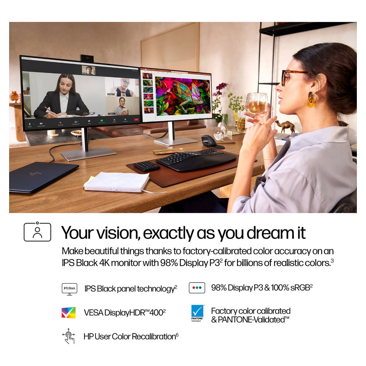 HP 727pm IPS 4K 3840x2160@60Hz DP/HDMI/USB-C 400cd