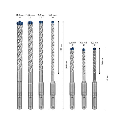 Bosch EXPERT Hammerbohrer SDS plus-7X 7tlg Set