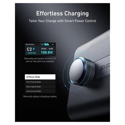 ANKER Prime Charger 250W USB-C Ladegert 6 Ports GaNPrime 2.26Z LCD-Display Smart Control Regler