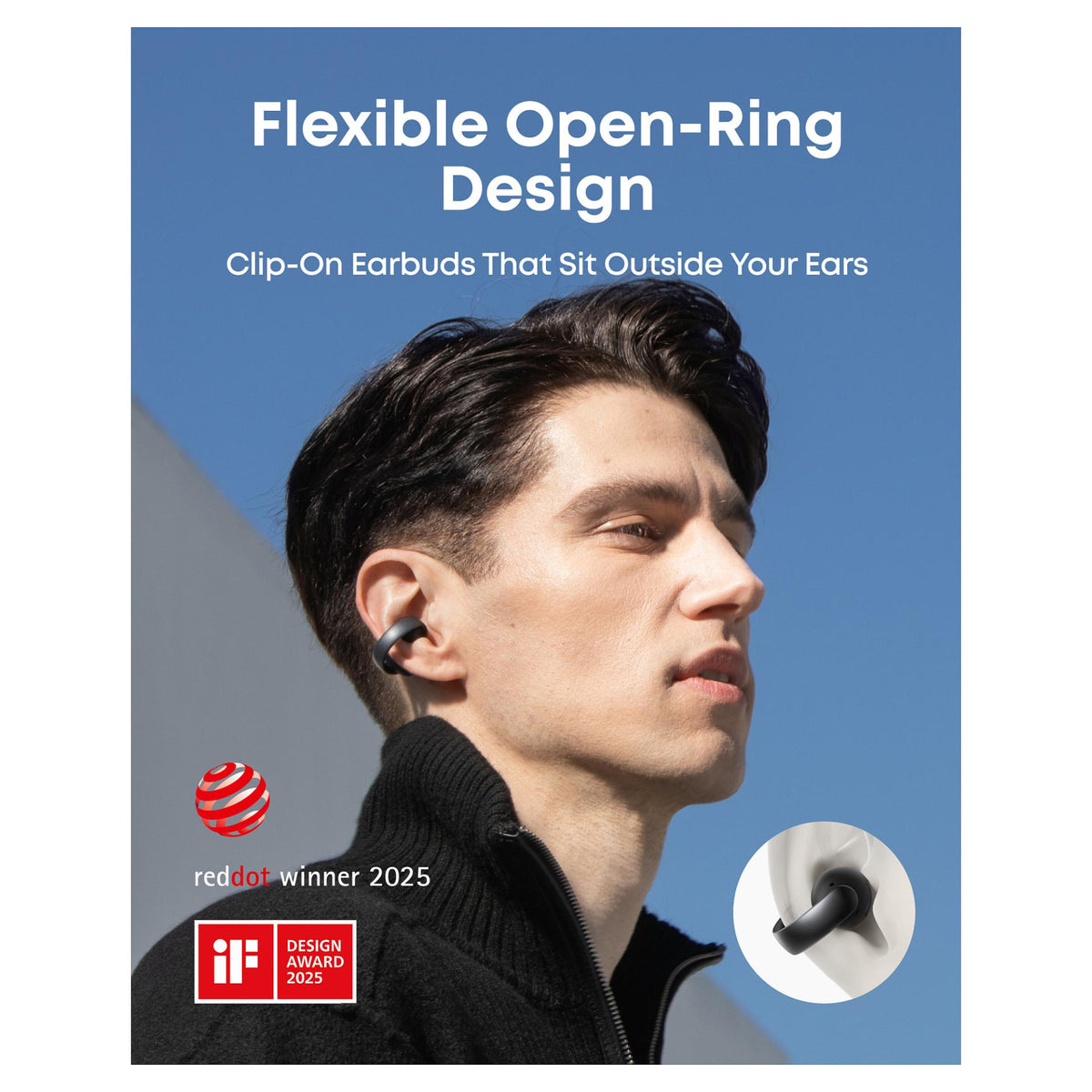 ANKER Soundcore AeroClip black offener Clip-On Earbud